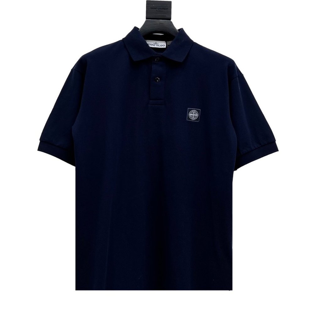 STOEN ISLAND Embroidered compass logo POLO short sleeve